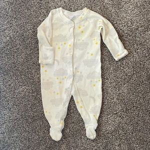Organic one piece with footies